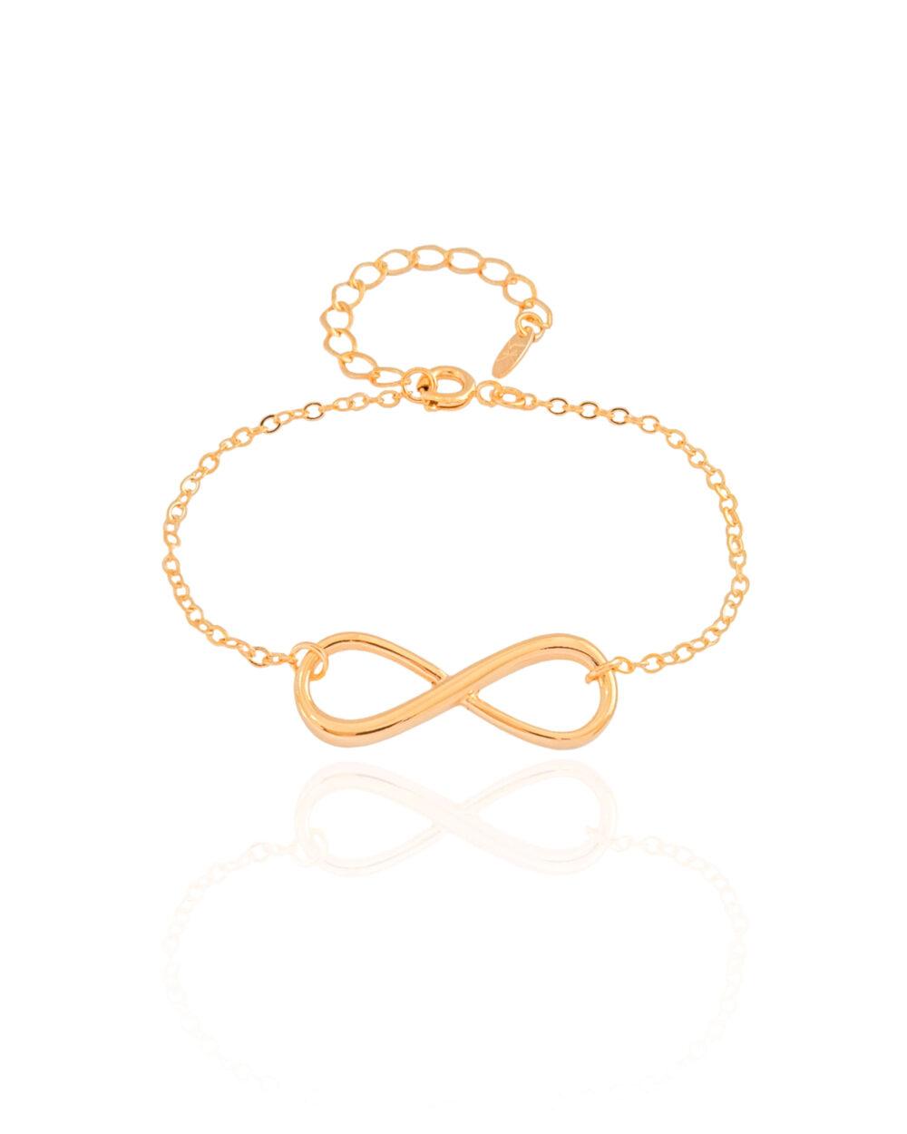 Pulseira Elos Infinito Banhado a Ouro 18K